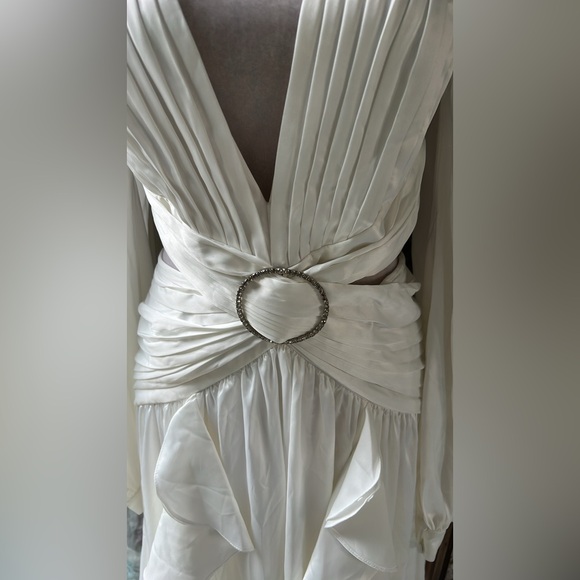 PatBO Tiered Long Sleeve Cut-Out Maxi Dress Size 8 NWT - Picture 5 of 6